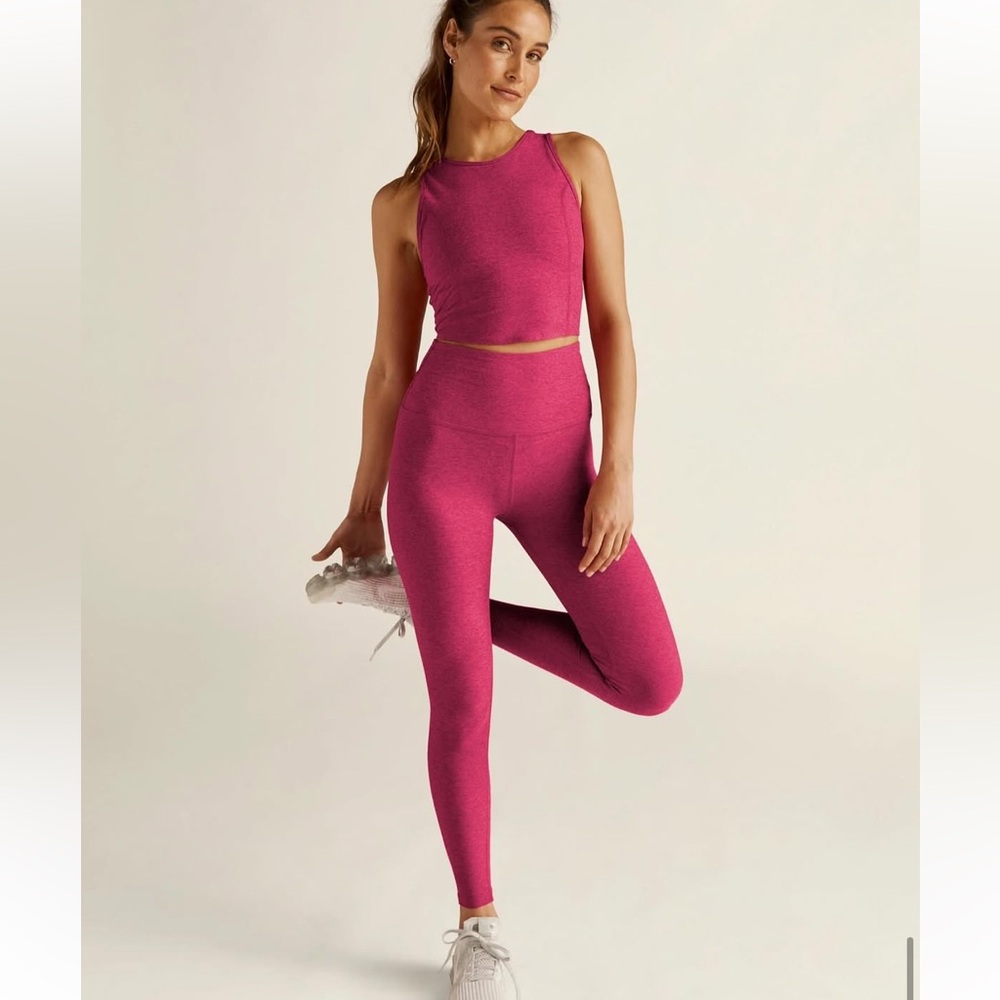 Women's Pink High-Waisted Leggings